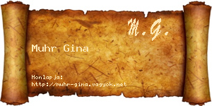 Muhr Gina névjegykártya